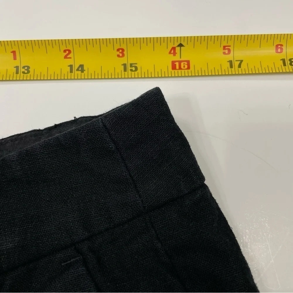 J. Crew Women’s Linen/Cotton Scallop Hem Chino Shorts Black Size 8